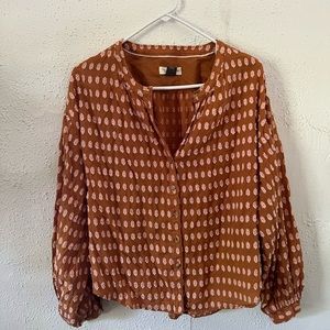 Anthropologie button down blouse